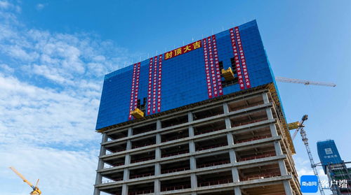 原創(chuàng)組圖 中國(guó)海油深海能源開(kāi)發(fā)總指揮部基地項(xiàng)目03地塊主體工程封頂